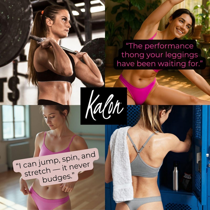 Kalon 6 Pack Women's Nylon Spandex Thong Underwear (Medium, Dark Vintage) - Image 2